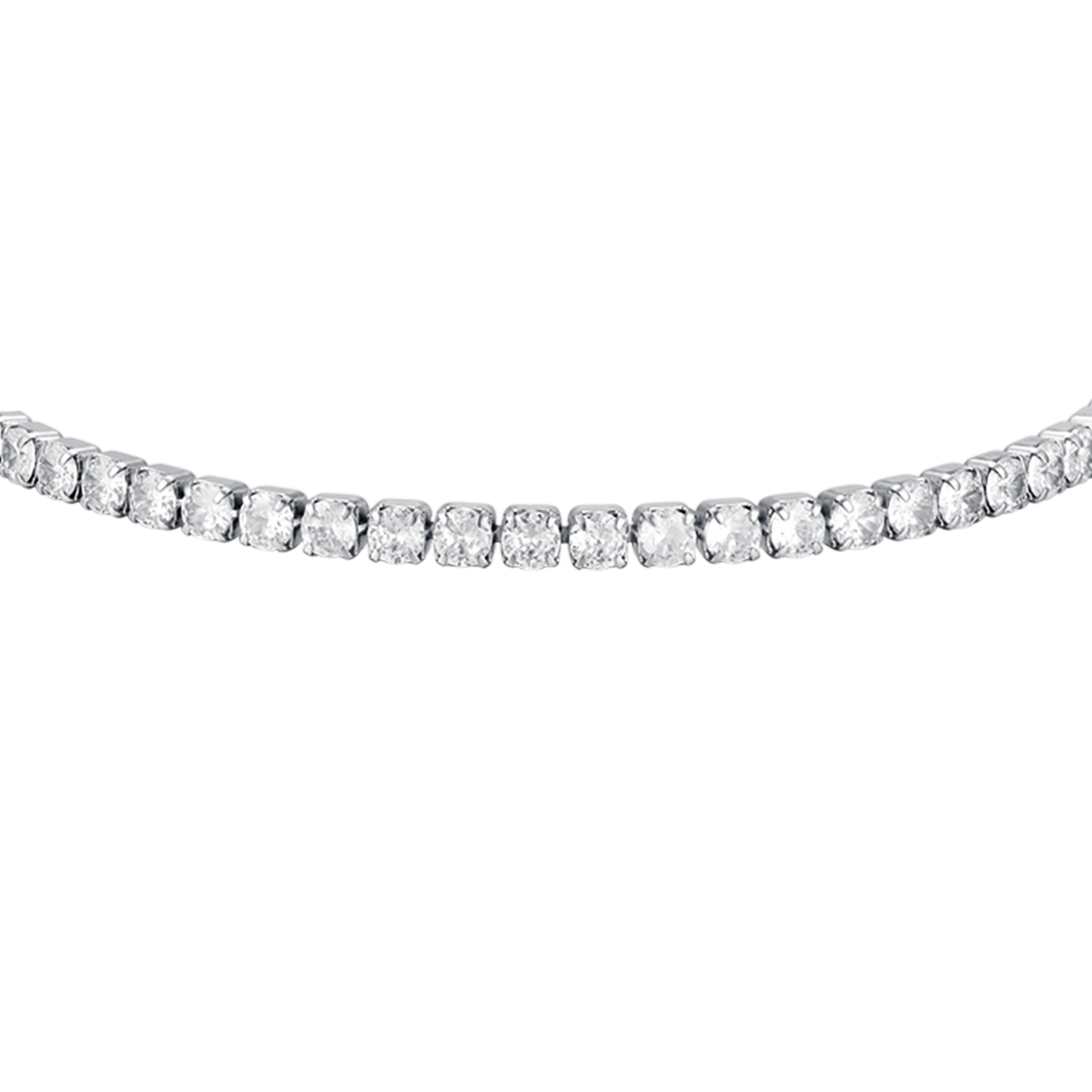 PULSERA DE TENIS DE ACERO PARA HOMBRE CON CRISTALES BLANCOS