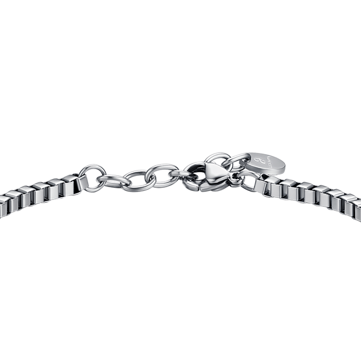 PULSERA DE ACERO PARA HOMBRE CON PLACA Y CRISTALES BLANCOS