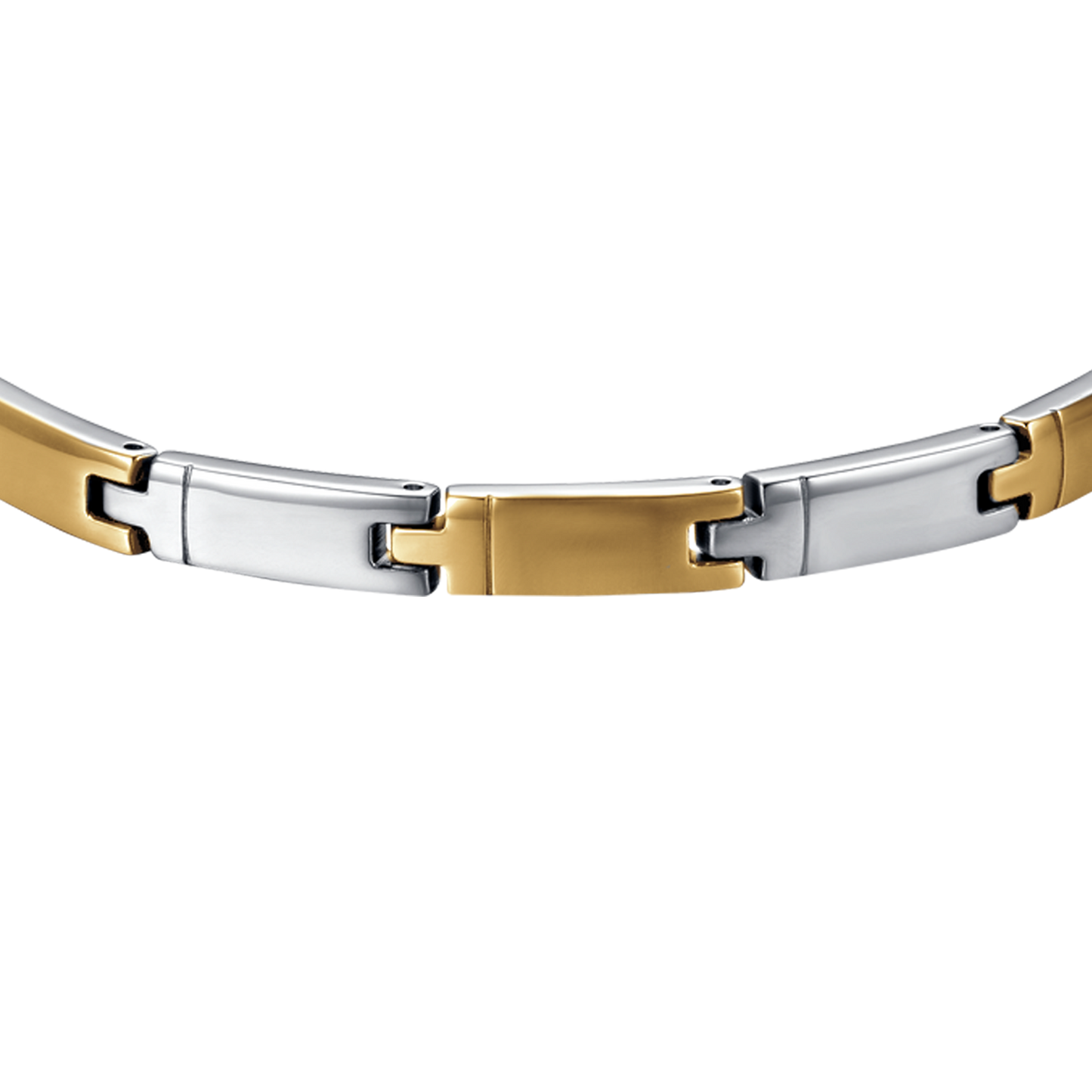 BRAZALETE DE ACERO Y ORO IP PARA HOMBRE