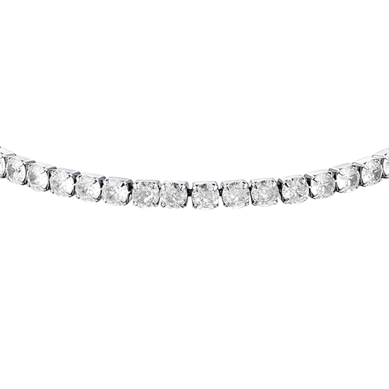 PULSERA DE TENIS DE ACERO PARA HOMBRE CON CRISTALES BLANCOS