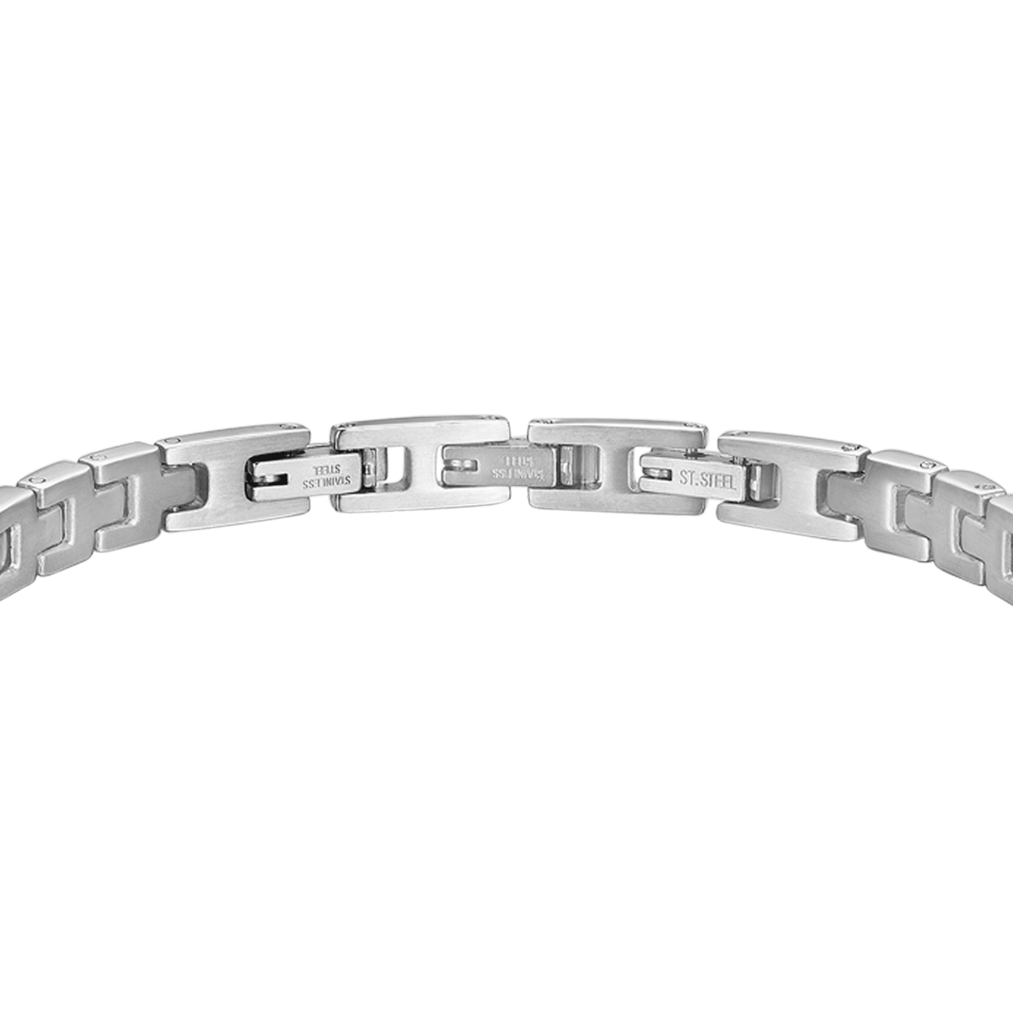 PULSERA DE ACERO PARA HOMBRE CON CRISTALES NEGROS