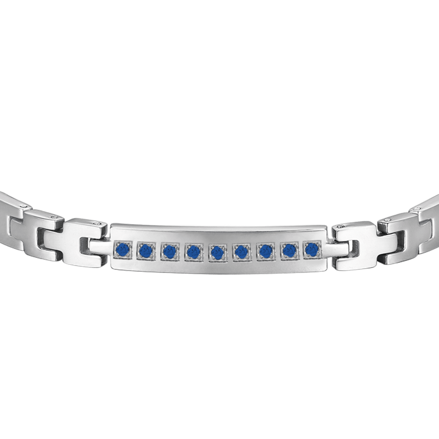 PULSERA DE ACERO PARA HOMBRE CON CRISTALES AZULES Luca Barra