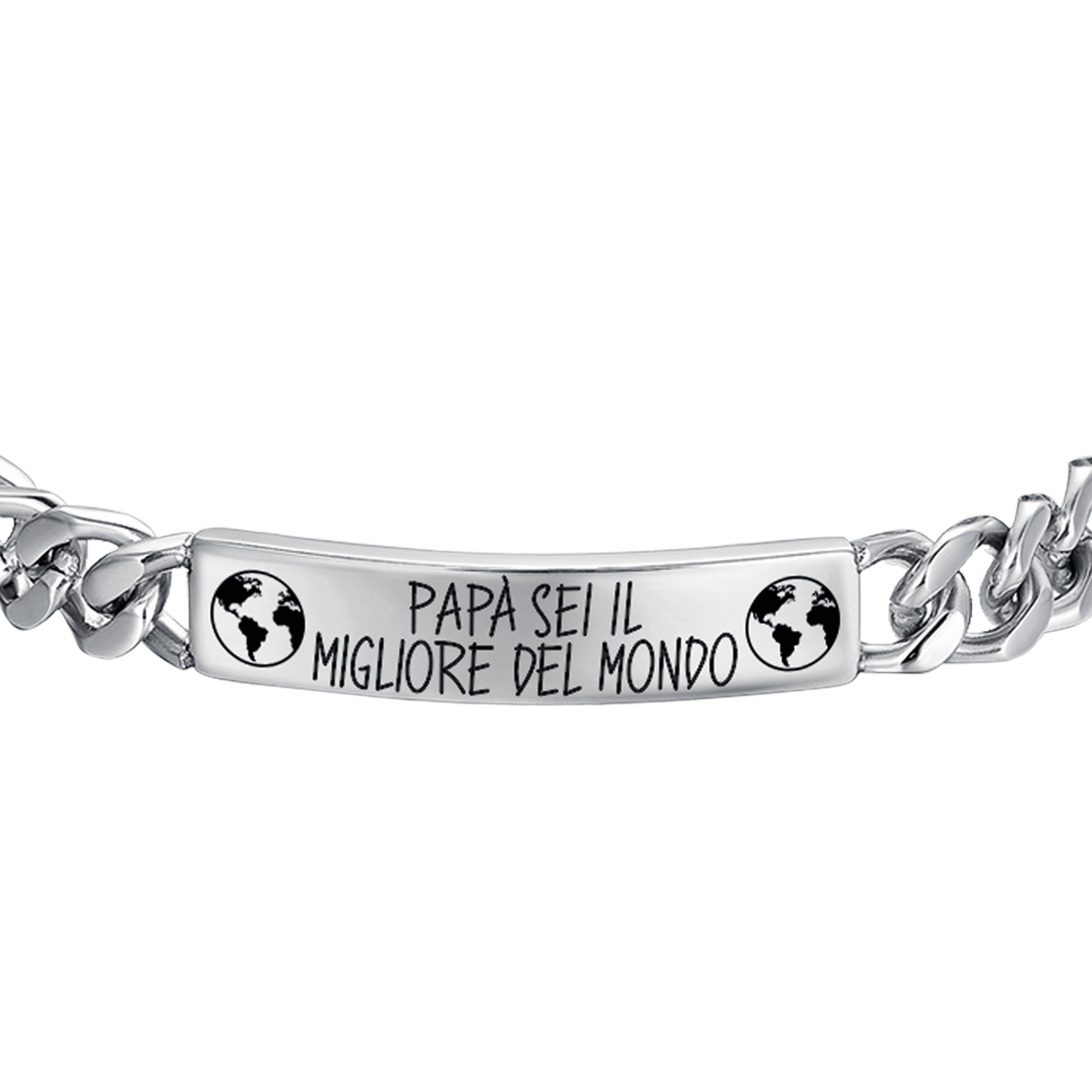 PULSERA DE ACERO PARA HOMBRE DADDY YOU'RE THE BEST IN THE WORLD