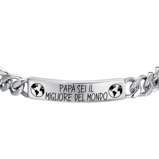PULSERA DE ACERO PARA HOMBRE DADDY YOU'RE THE BEST IN THE WORLD