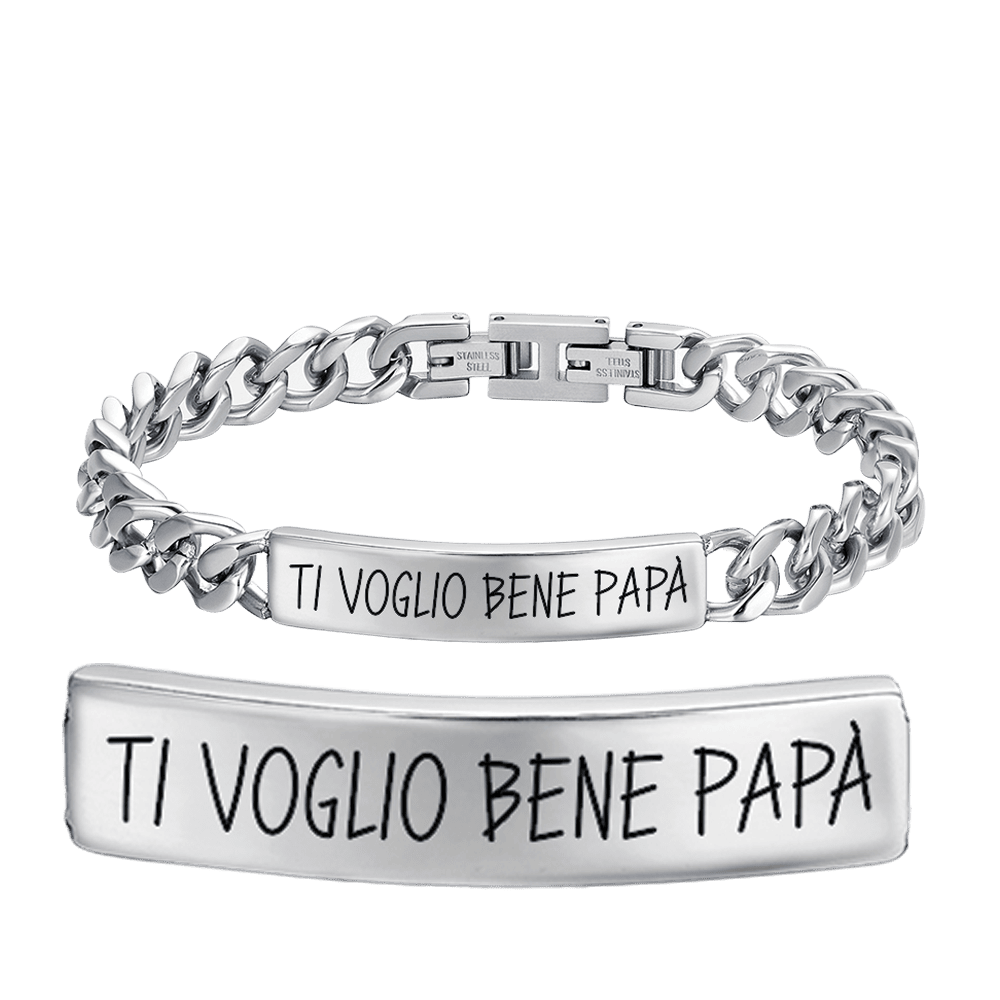 BRAZALETE HOMBRE DE ACERO TE QUIERO PAPI
