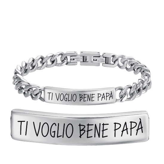 BRAZALETE HOMBRE DE ACERO TE QUIERO PAPI