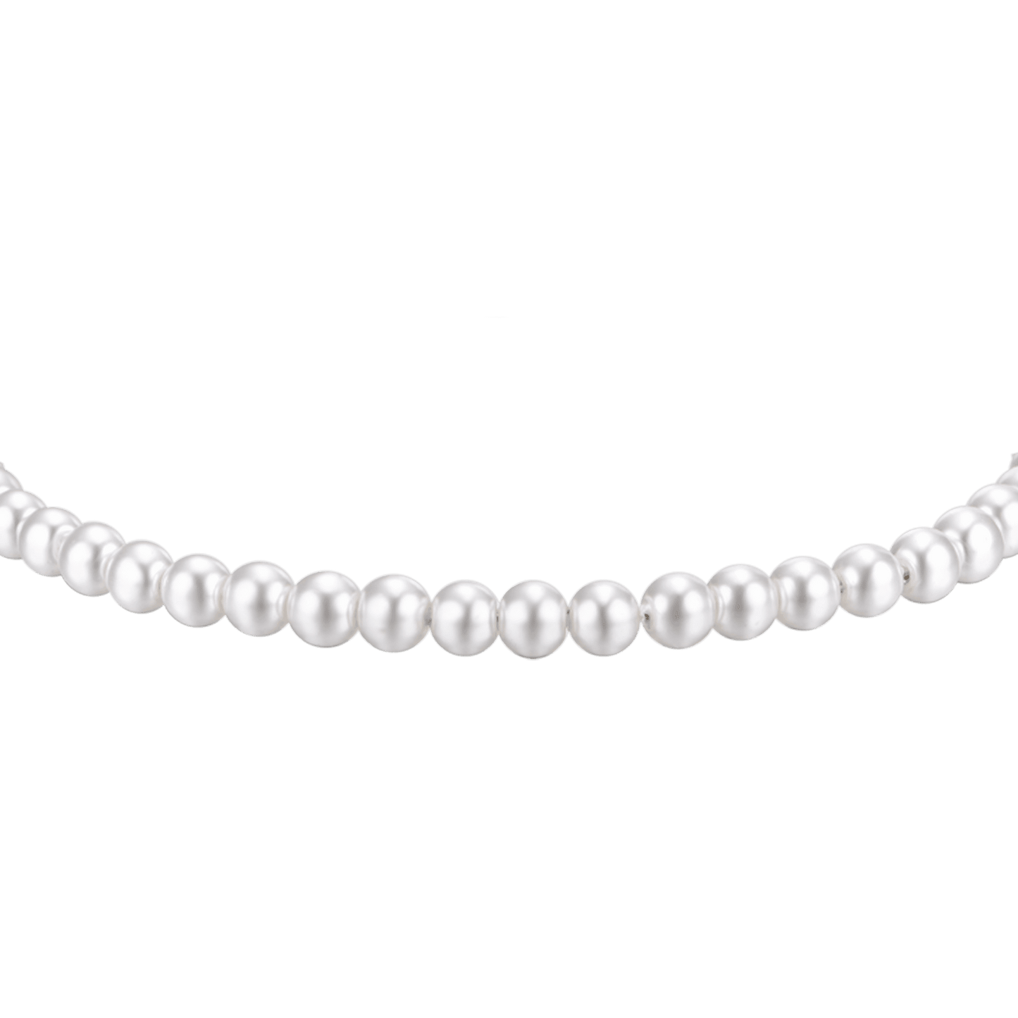 BRACCIALE UOMO IN ACCIAIO CON PERLE SINTETICHE BIANCHE
