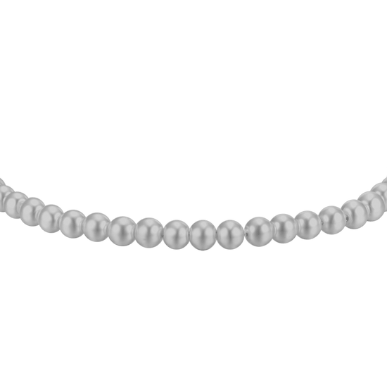 BRACCIALE UOMO IN ACCIAIO CON PERLE SINTETICHE GRIGIE