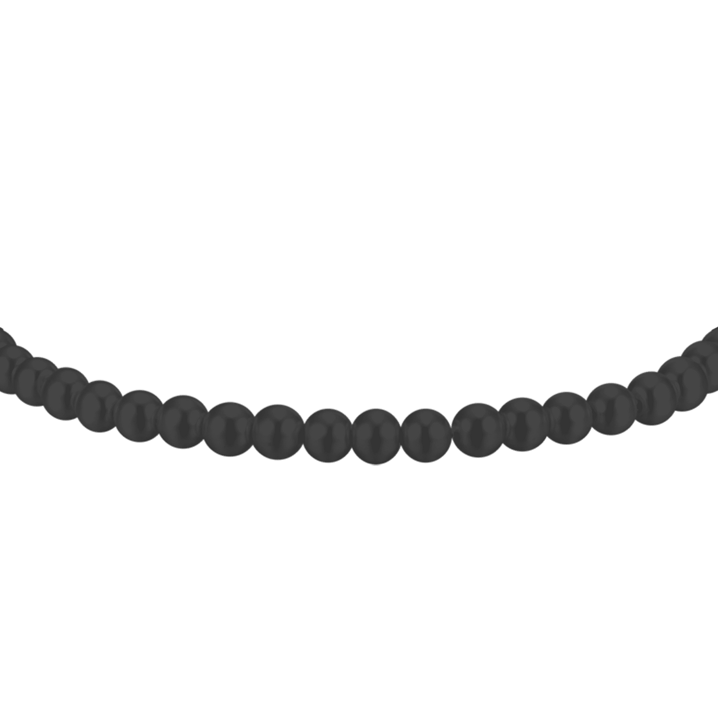 PULSERA DE ACERO PARA HOMBRE CON PERLAS NEGRAS