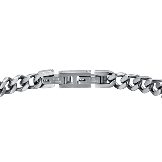 PULSERA DE ACERO PARA HOMBRE CON ELEMENTOS NEGROS