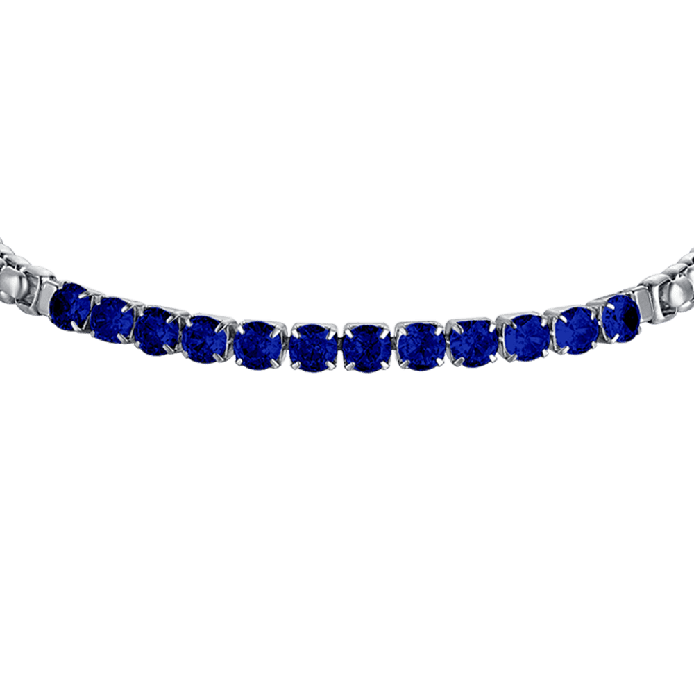 PULSERA DE ACERO PARA HOMBRE CON CRISTALES AZULES
