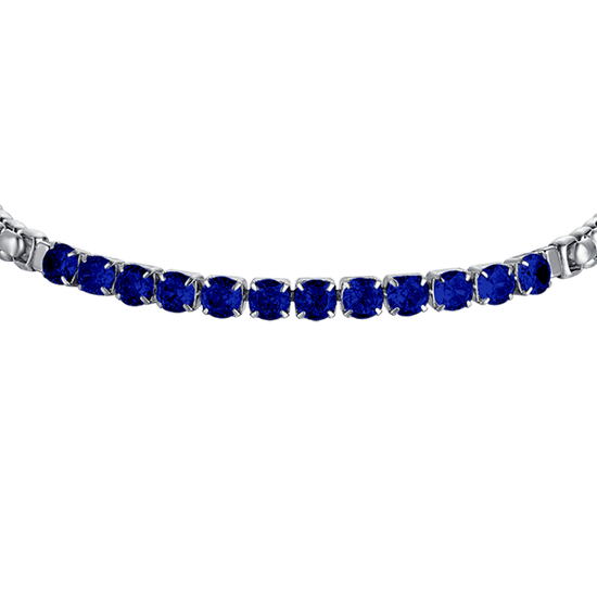 PULSERA DE ACERO PARA HOMBRE CON CRISTALES AZULES