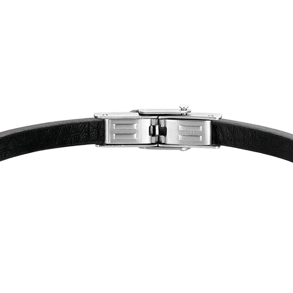 PULSERA MASTER THANK YOU DE CUERO PARA HOMBRE CON PLACA