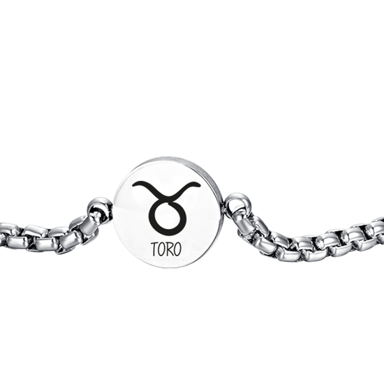 PULSERA DE ACERO PARA HOMBRE PLACA SIGNO ZODIACAL TAURO