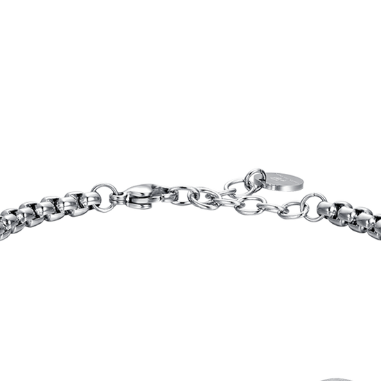 PULSERA DE ACERO PARA HOMBRE PLACA SIGNO ZODIACAL PISCIS