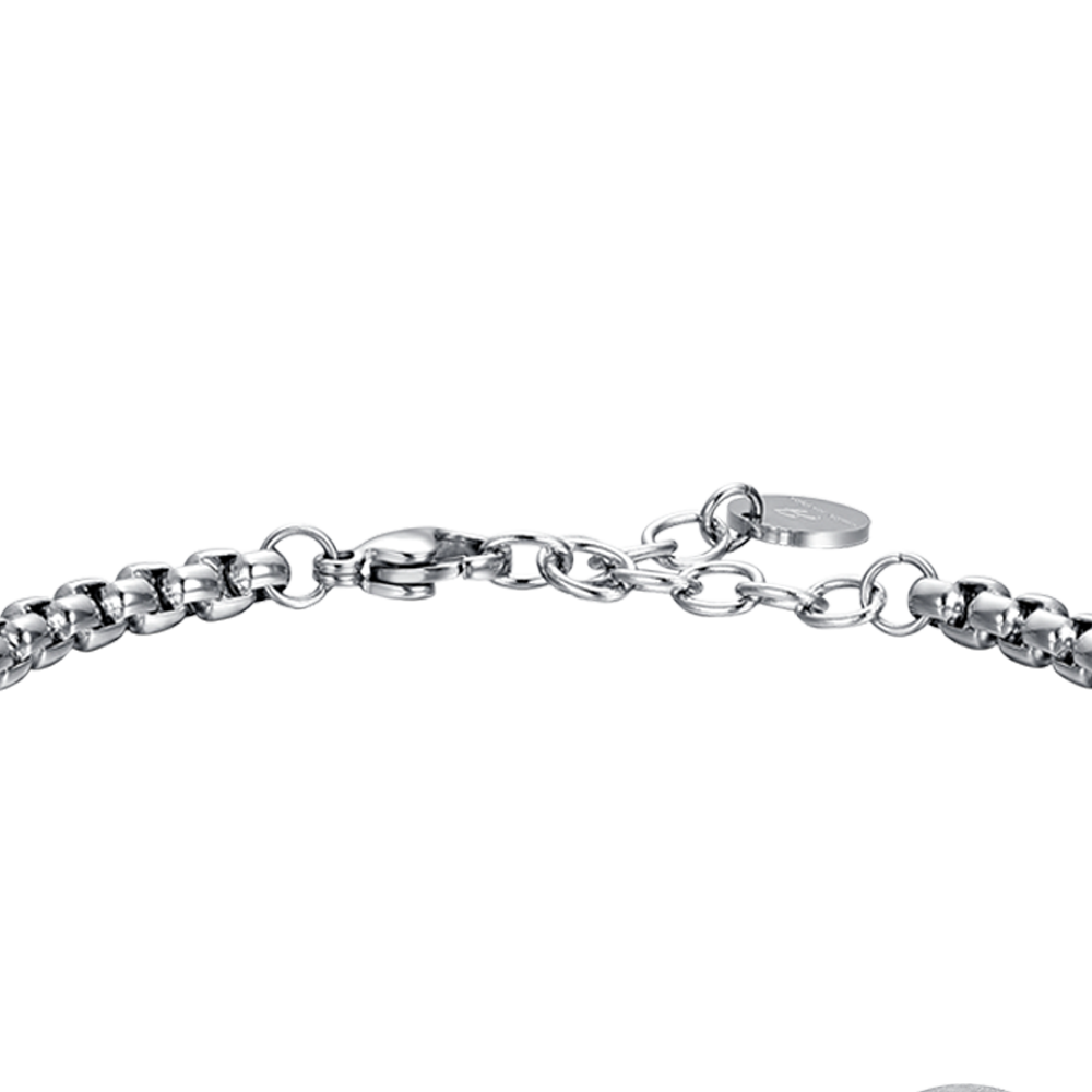 PULSERA DE ACERO PARA HOMBRE PLACA SIGNO ZODIACAL PISCIS