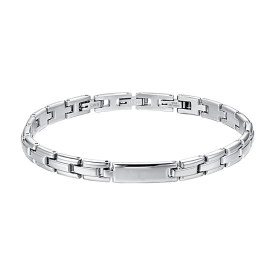 BRAZALETE DE HOMBRE DE ACERO PLATEADO
