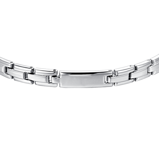 BRAZALETE DE HOMBRE DE ACERO PLATEADO