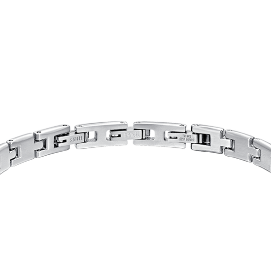 BRAZALETE DE HOMBRE DE ACERO PLATEADO