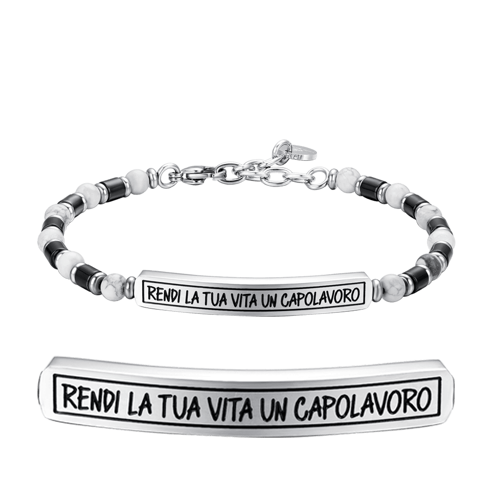 BRACCIALE UOMO IN ACCIAIO RENDI LA TUA VITA UN CAPOLAVORO Luca Barra