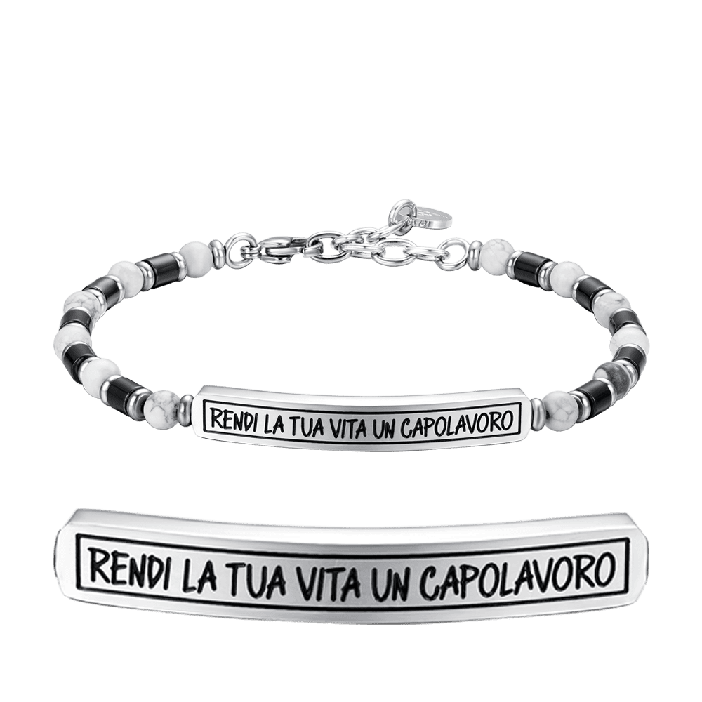BRAZALETE DE ACERO PARA HOMBRE HAZ DE TU VIDA UNA OBRA MAESTRA