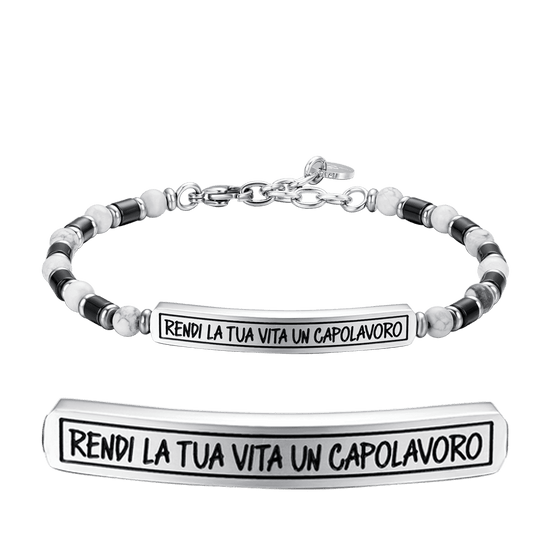 BRAZALETE DE ACERO PARA HOMBRE HAZ DE TU VIDA UNA OBRA MAESTRA