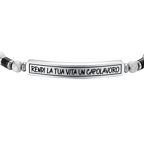 BRAZALETE DE ACERO PARA HOMBRE HAZ DE TU VIDA UNA OBRA MAESTRA