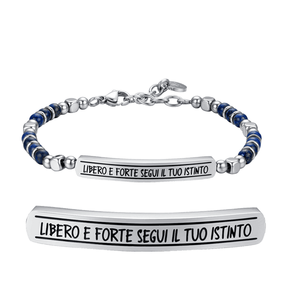 PULSERA DE ACERO PARA HOMBRE LIBRE Y FUERTE SIGUE TUS INSTINTOS