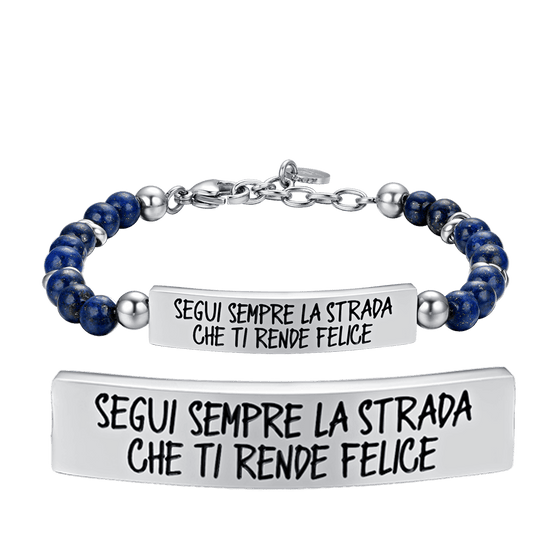 PULSERA DE ACERO PARA HOMBRE SIGUE SIEMPRE EL CAMINO QUE TE HAGA FELIZ