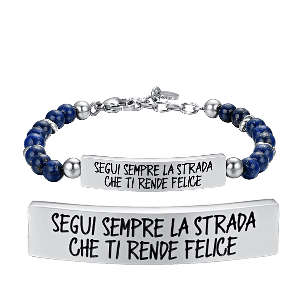 PULSERA DE ACERO PARA HOMBRE SIGUE SIEMPRE EL CAMINO QUE TE HAGA FELIZ