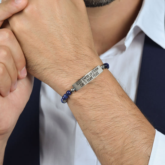 PULSERA DE ACERO PARA HOMBRE SIGUE SIEMPRE EL CAMINO QUE TE HAGA FELIZ