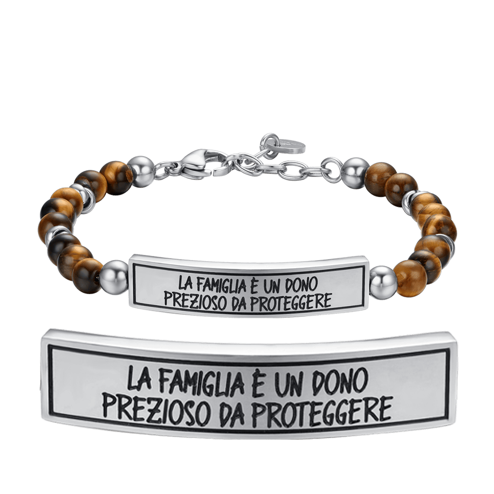 BRAZALETE DE ACERO DE LOS HOMBRES DE LA FAMILIA ES UN REGALO PRECIOSO PARA PROTEGER