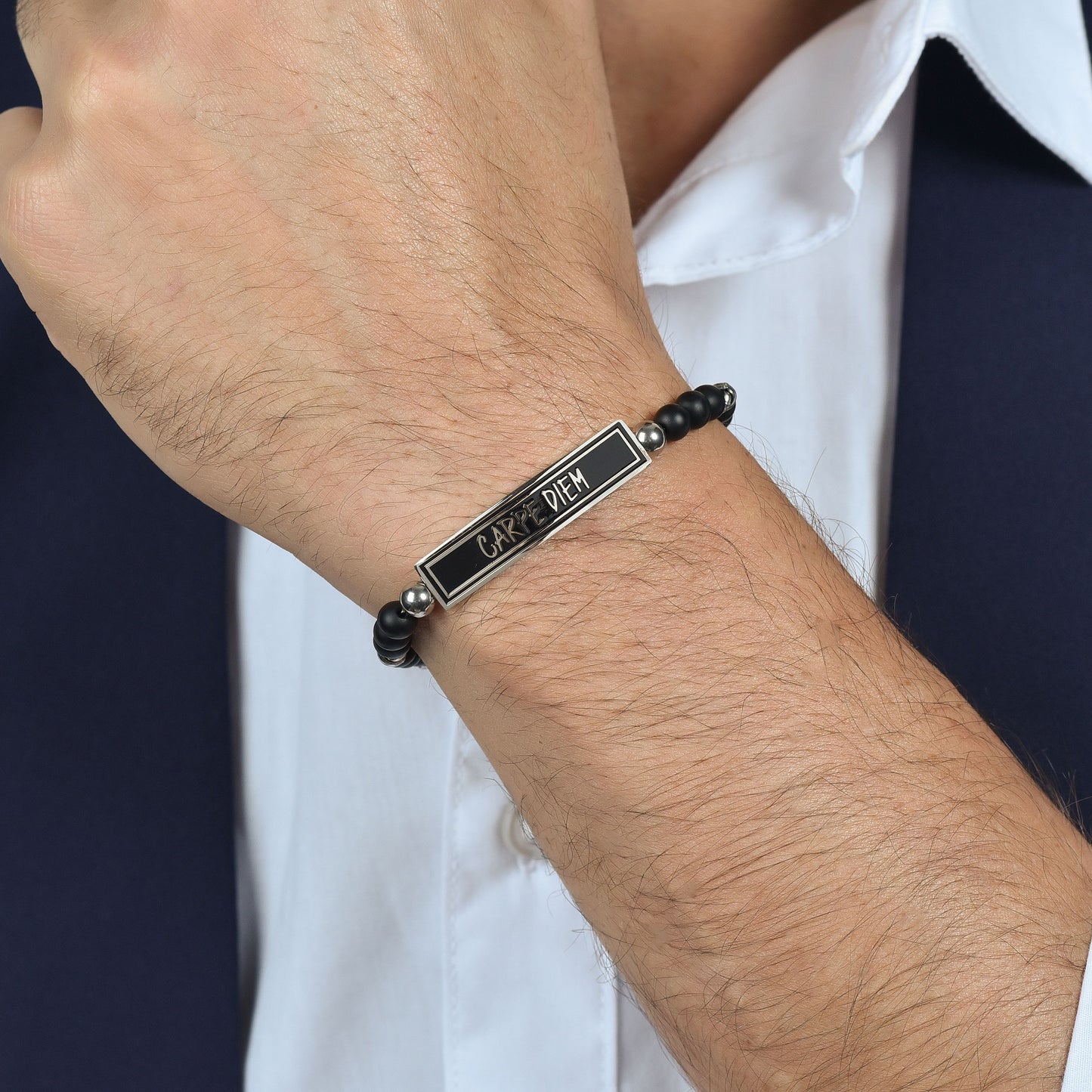 CARPE DIEM BRAZALETE DE ACERO PARA HOMBRE