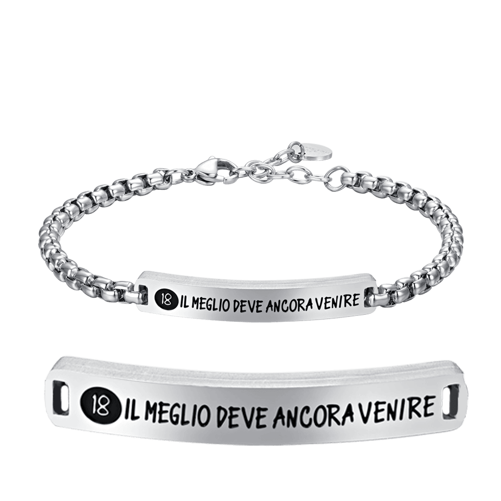 PLACA DE ACERO 18 BRAZALETE DE HOMBRE LO MEJOR ESTÁ POR LLEGAR