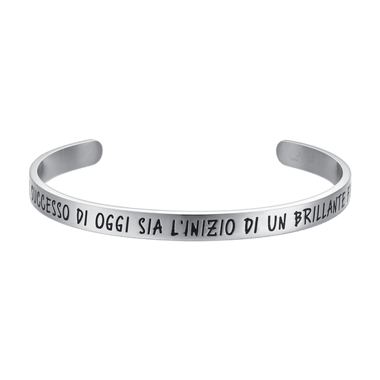 BRAZALETE DE ACERO PARA HOMBRE EL ÉXITO DE HOY ES EL COMIENZO DE UN FUTURO BRILLANTE