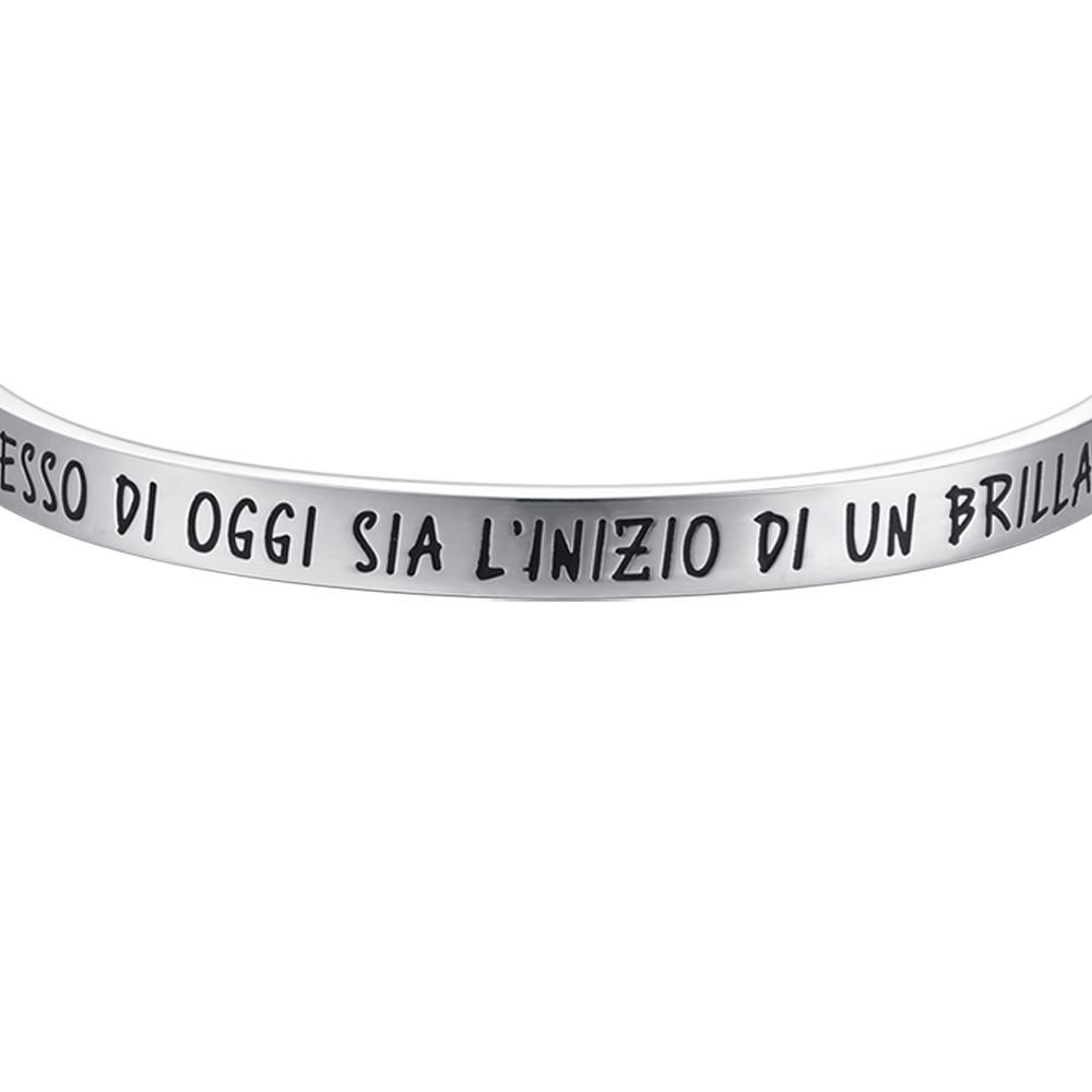 BRAZALETE DE ACERO PARA HOMBRE EL ÉXITO DE HOY ES EL COMIENZO DE UN FUTURO BRILLANTE