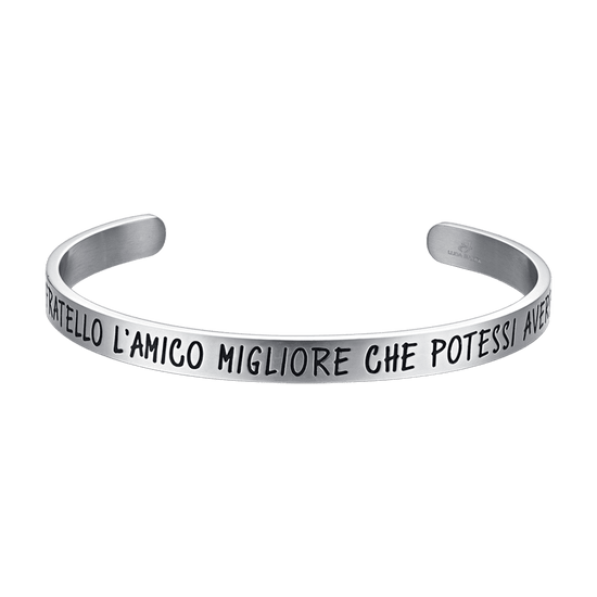 BRAZALETE DE ACERO PARA HOMBRE HERMANO EL MEJOR AMIGO QUE PODRÍAS TENER