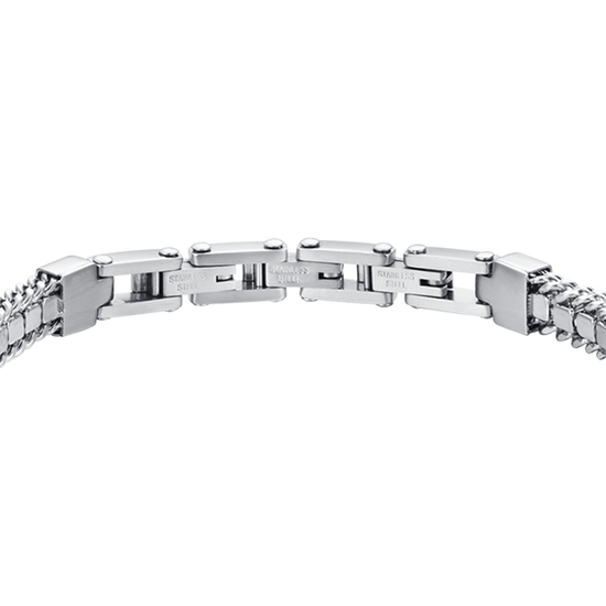 PULSERA DE TENIS DE ACERO PARA HOMBRE CON CRISTALES NEGROS