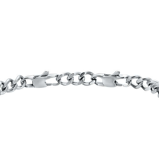 Subir foto a la Galería PULSERA DE ELEMENTOS DE ACERO PARA HOMBRE CON CRISTALES NEGROS
