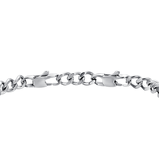 PULSERA ELEMENTO DE ACERO PARA HOMBRE CON CRISTALES BLANCOS