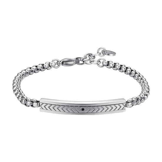 BRAZALETE DE ACERO PARA HOMBRE CON ELEMENTO DE ACERO