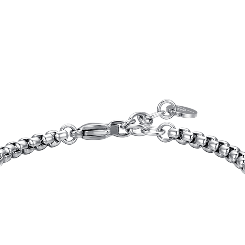 BRAZALETE DE ACERO PARA HOMBRE CON ELEMENTO DE ACERO