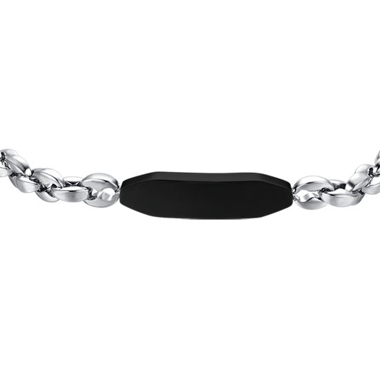 BRAZALETE DE ACERO PARA HOMBRE CON ELEMENTO IP NEGRO