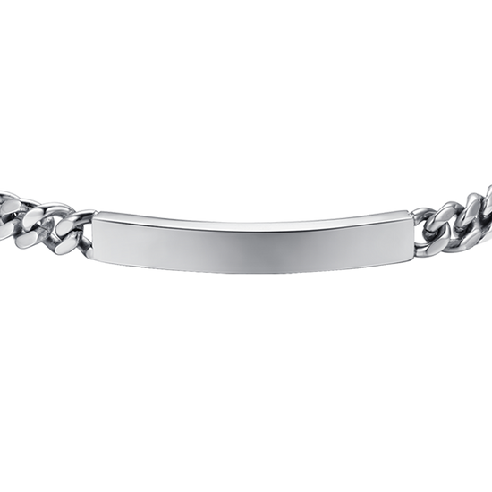 BRAZALETE DE HOMBRE DE ACERO PLATEADO