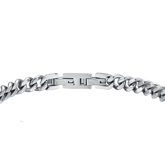 BRAZALETE DE HOMBRE DE ACERO PLATEADO