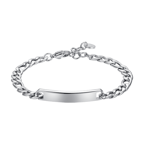 BRAZALETE DE HOMBRE DE ACERO PLATEADO