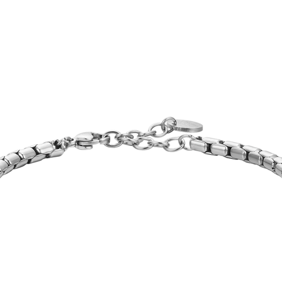PULSERA DE ACERO DE ÁGATA NEGRA PARA HOMBRE