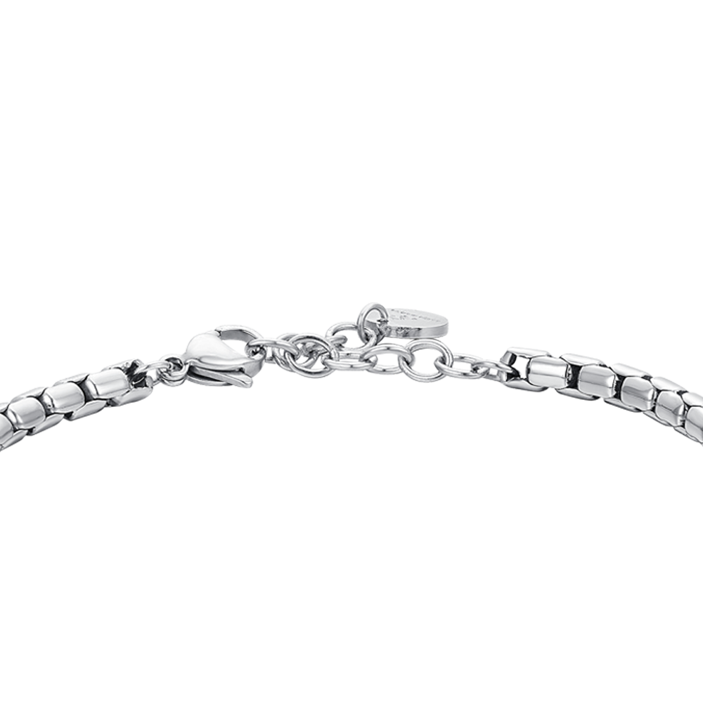 PULSERA DE HOMBRE DE ACERO CON PIEDRA OJO DE TIGRE