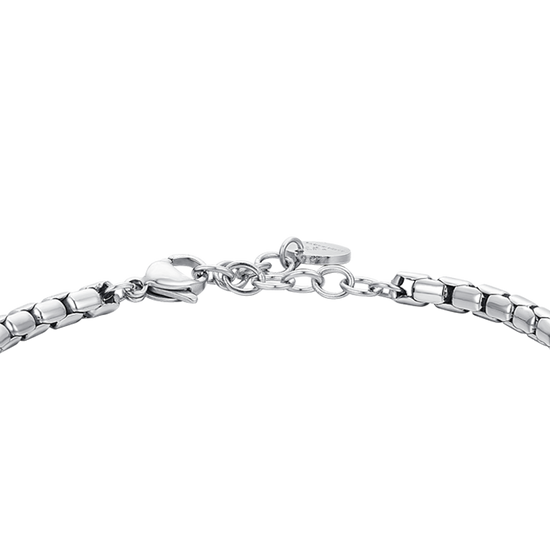 PULSERA DE HOMBRE DE ACERO CON PIEDRA OJO DE TIGRE