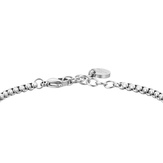 BRAZALETE Y ELEMENTOS DE ACERO DE ÁGATA NEGRA PARA HOMBRE